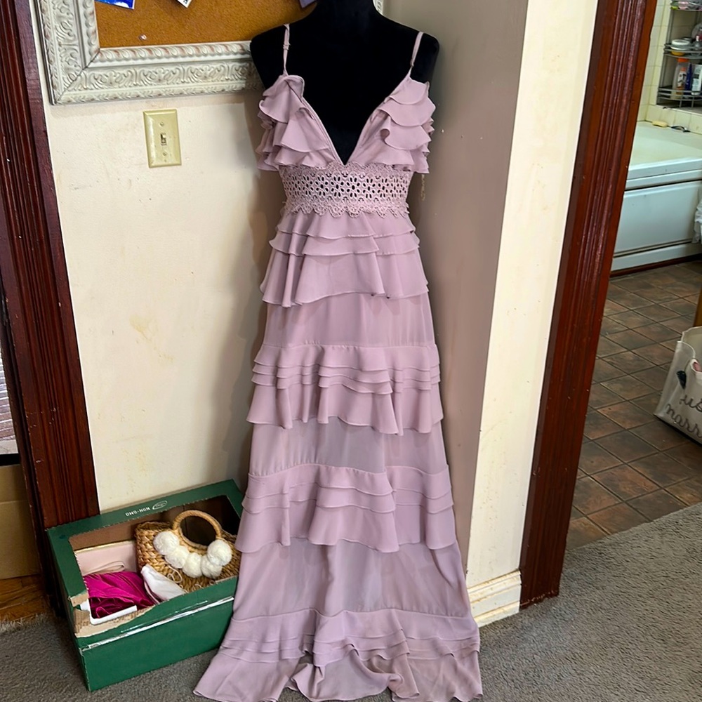 True Decadence Lilac Ruffle Dress 12